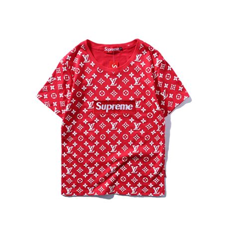 2017 hot supreme x louis vuitton t-shirt 2 color|louis vuitton supreme shoes.